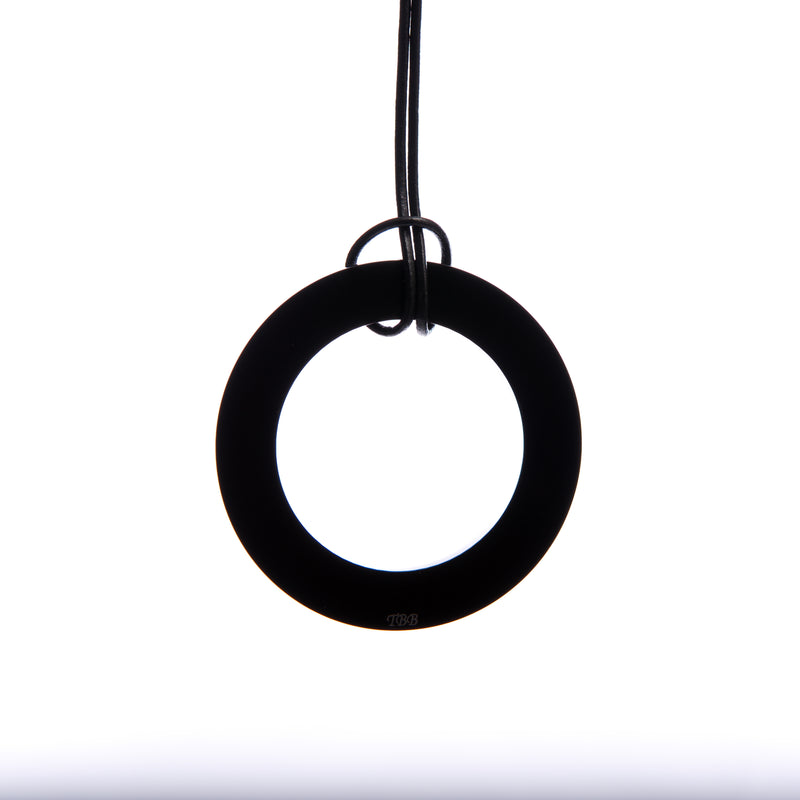 Large Black Circle Necklace