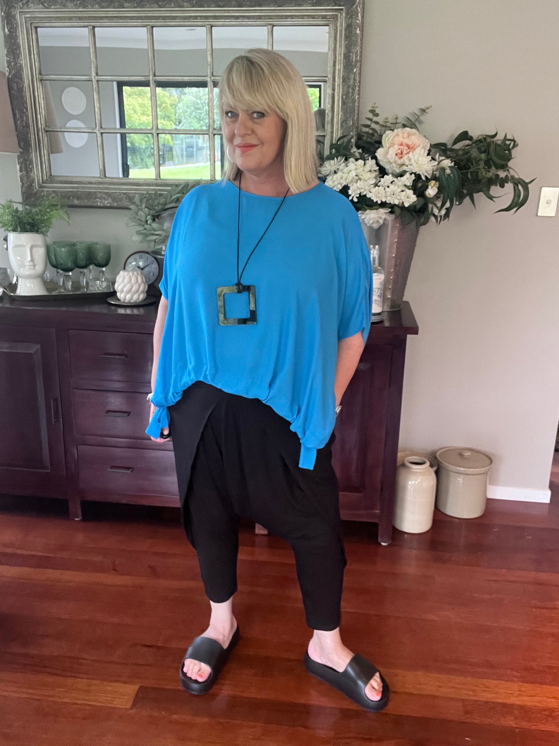 Kate Draw Hem Top OSFA Georgette - 3 colour options