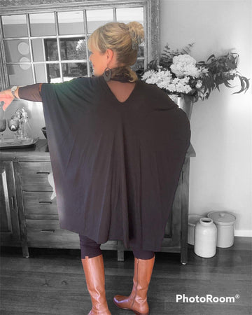 Merino Throw Over with Clip