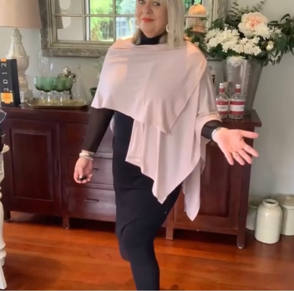 Merino Throw Over with Clip