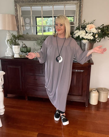 Suzanne Chiffon Dress 4 colour Options, 2 Sizes