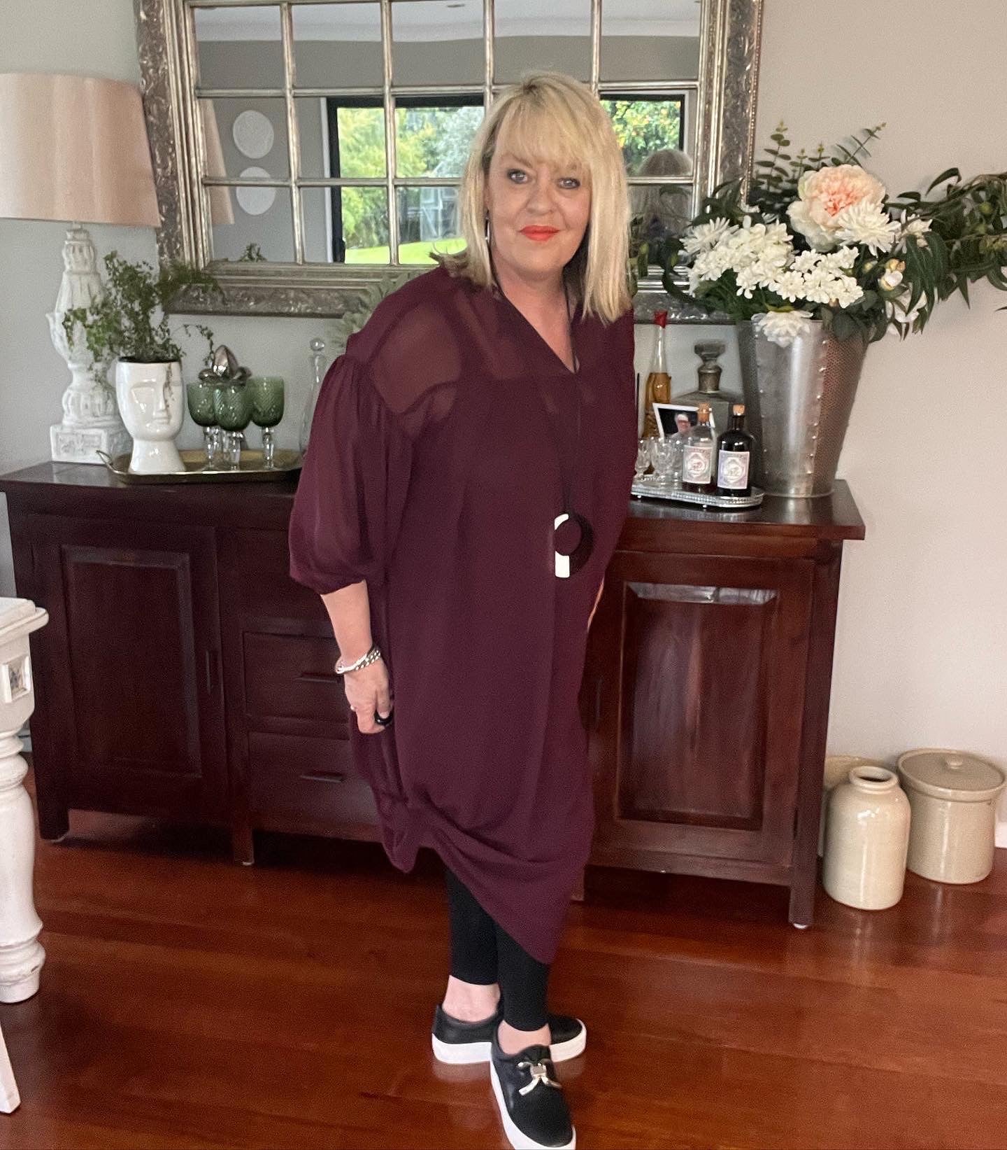 Suzanne Chiffon Dress 4 colour Options, 2 Sizes
