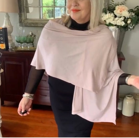 Merino Throw Over with Clip