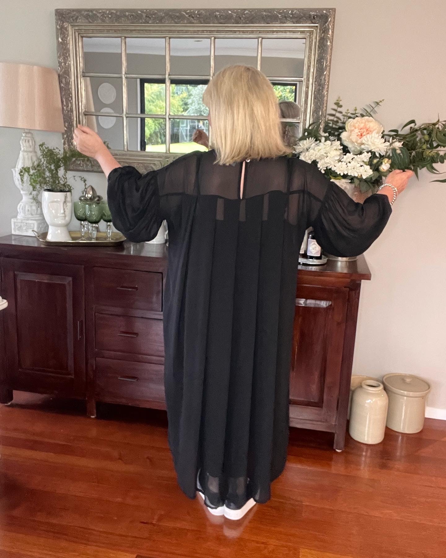 Suzanne Chiffon Dress 4 colour Options, 2 Sizes