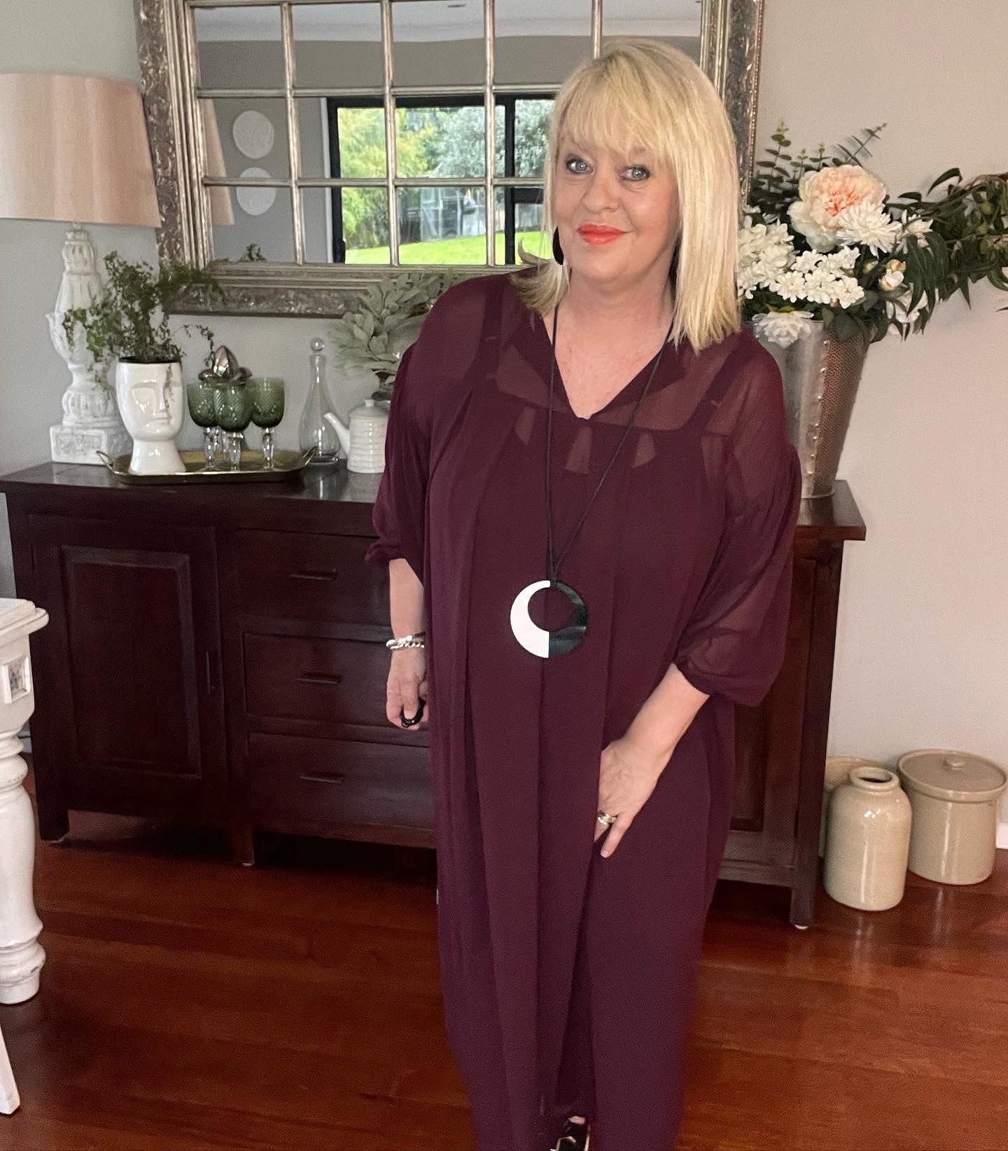 Suzanne Chiffon Dress 4 colour Options, 2 Sizes