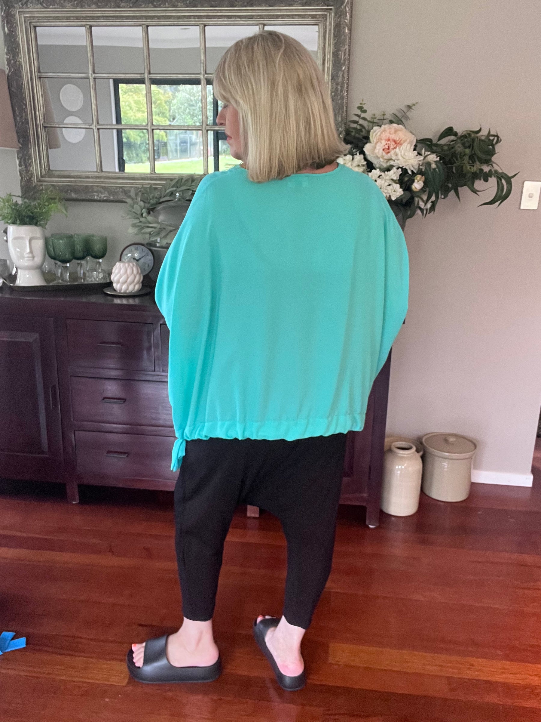 Kate Draw Hem Top OSFA Georgette - 3 colour options