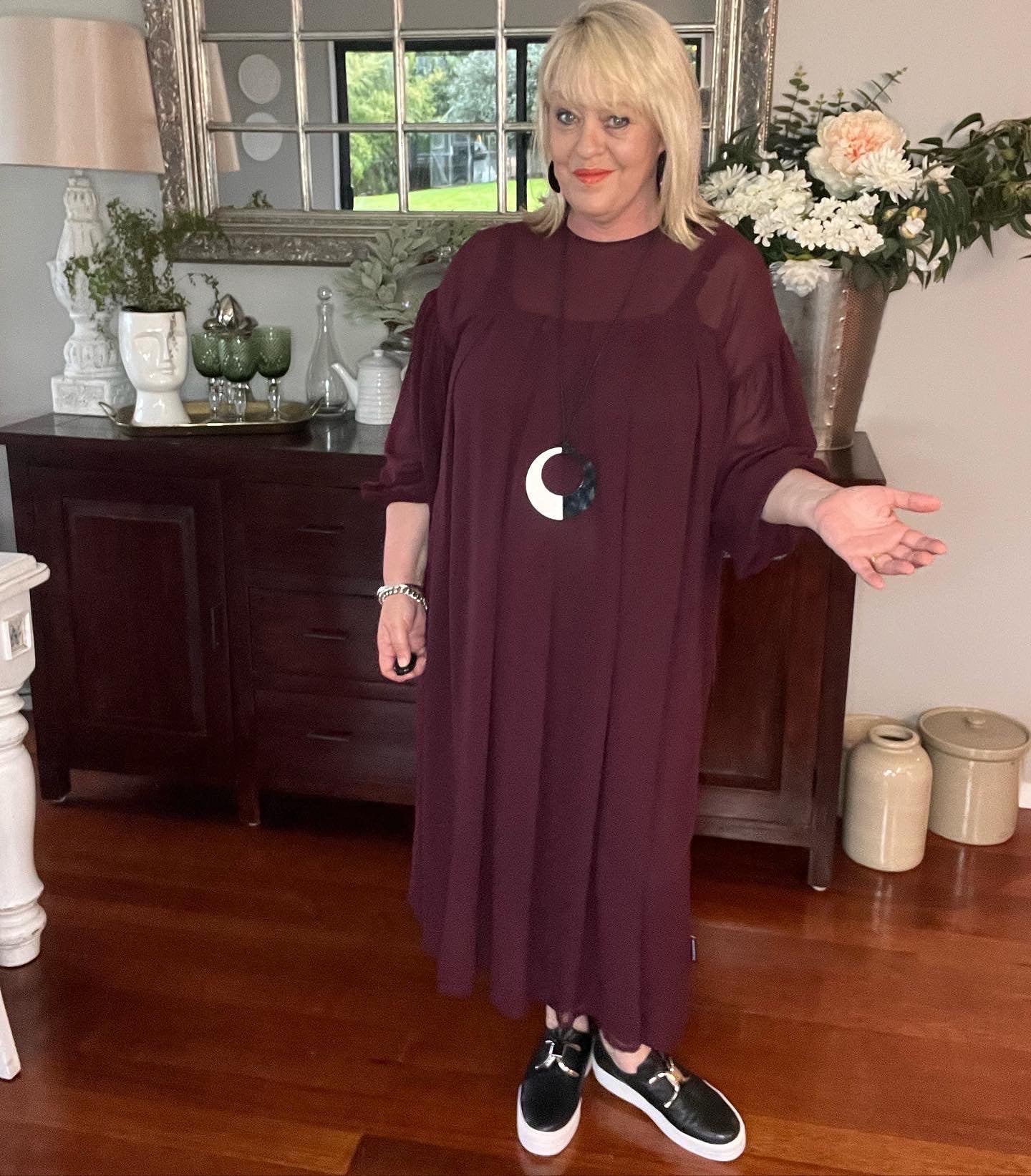 Suzanne Chiffon Dress 4 colour Options, 2 Sizes