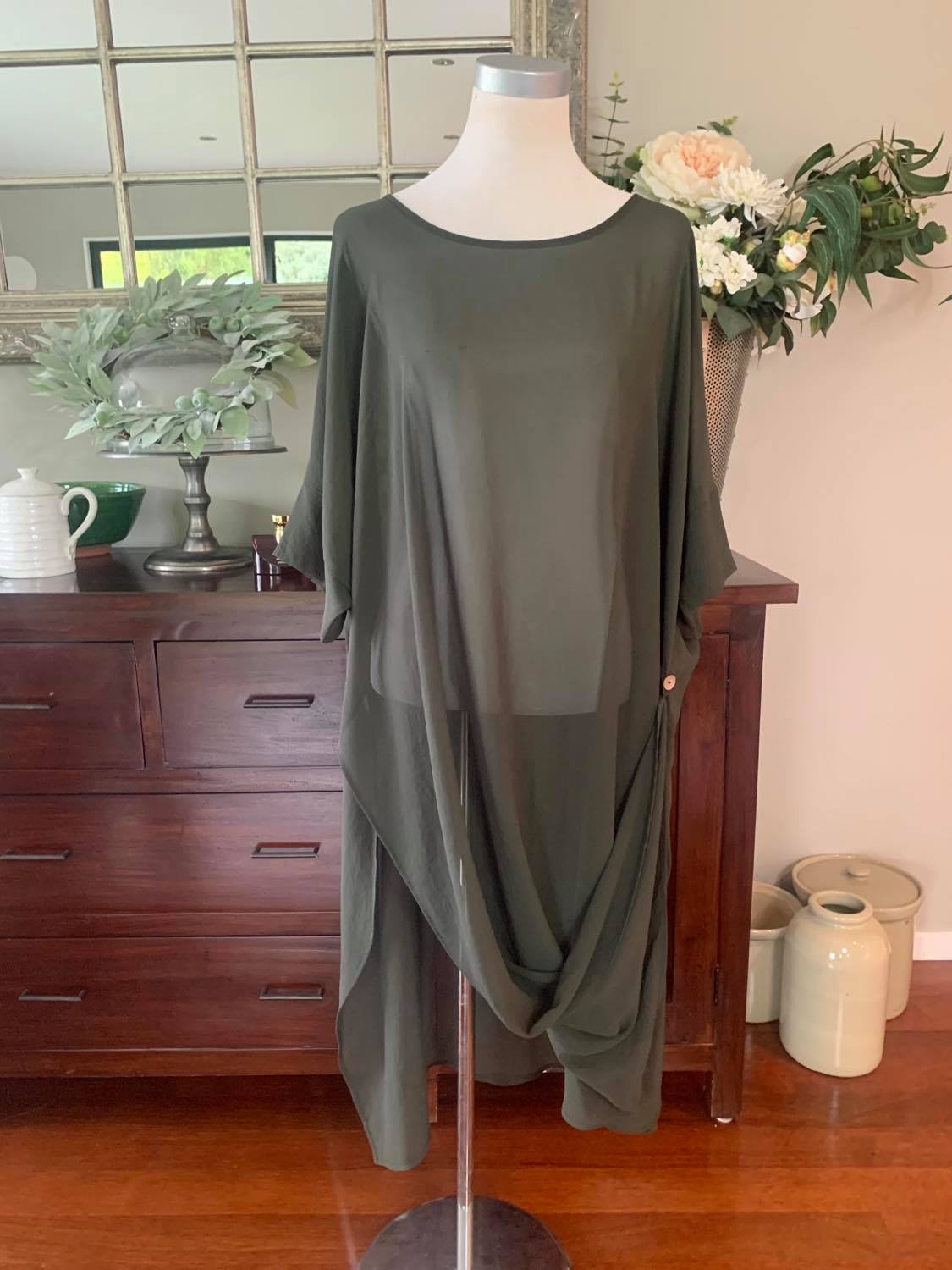 Lotti Plain Tunic/Dress OSFA 7 Colour Options