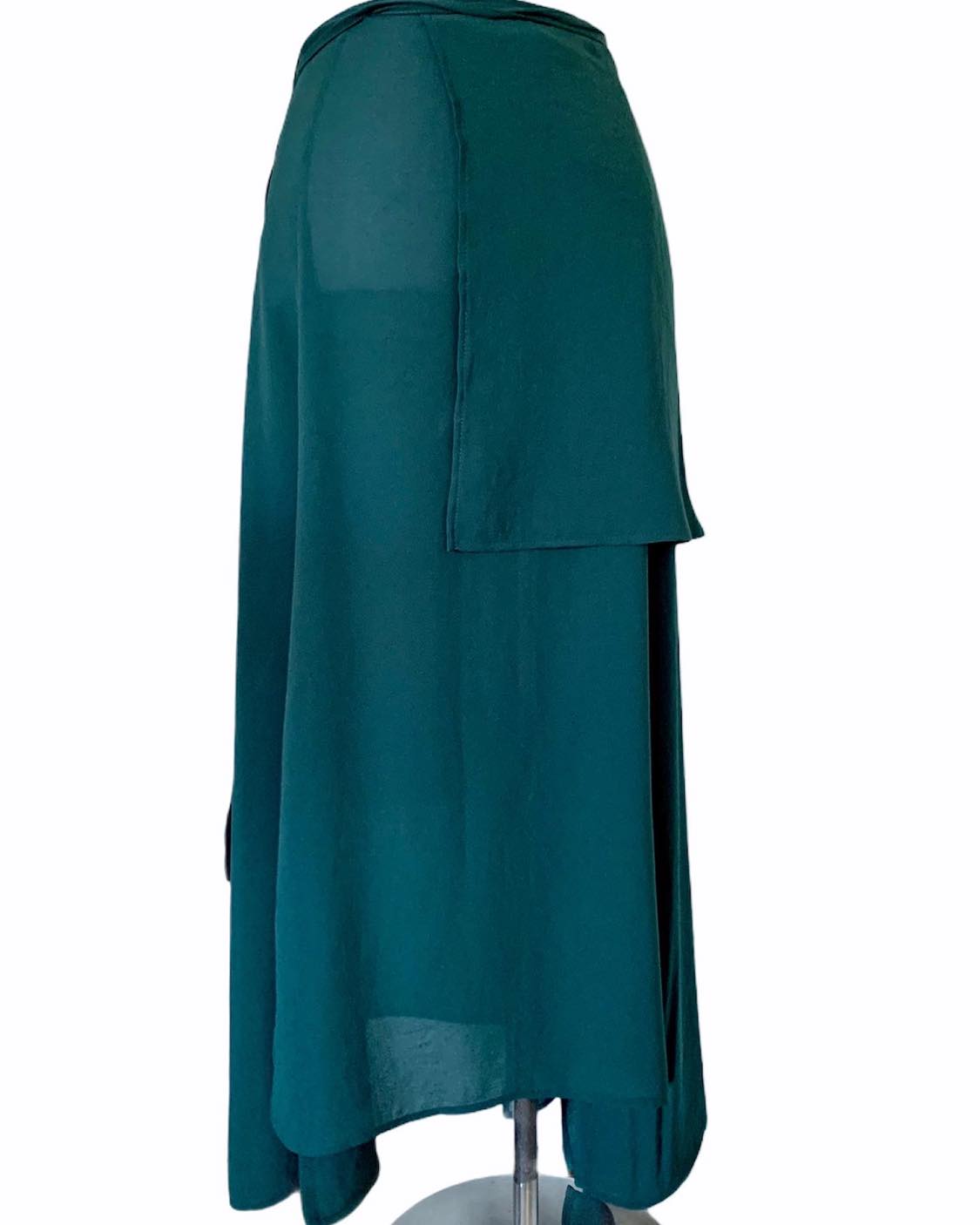 Apron Wrap Skirt - Black-Navy-Emerald Green-Artillery Green S/M-L/XL
