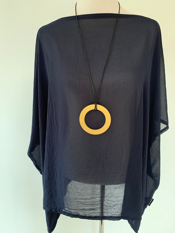 Large Gold Circle Necklace