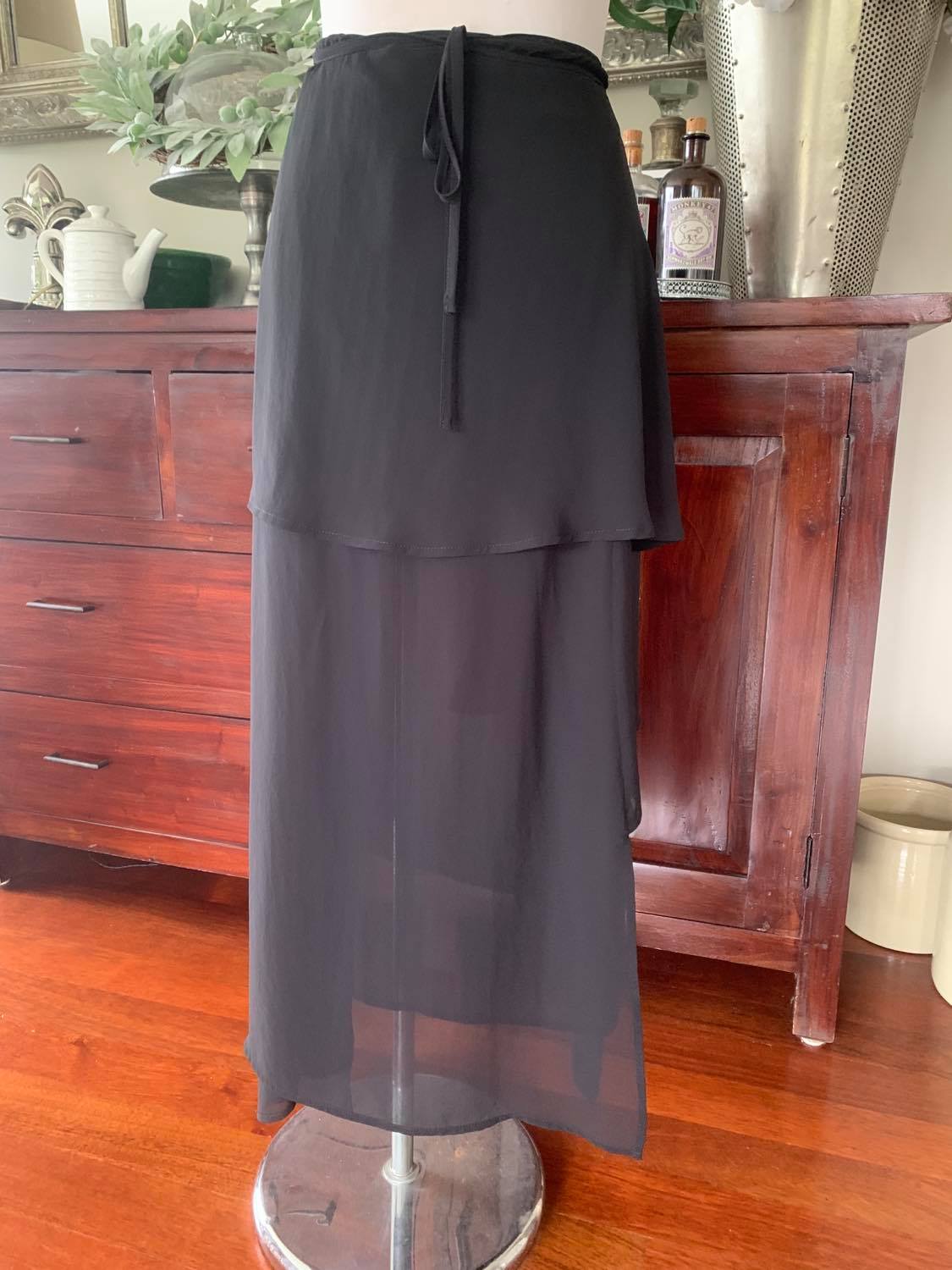 Apron Wrap Skirt - Black-Navy-Emerald Green-Artillery Green S/M-L/XL