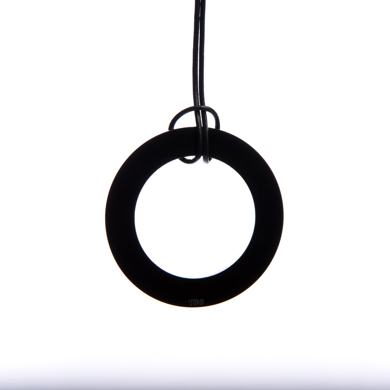 Large Black  Circle Necklace