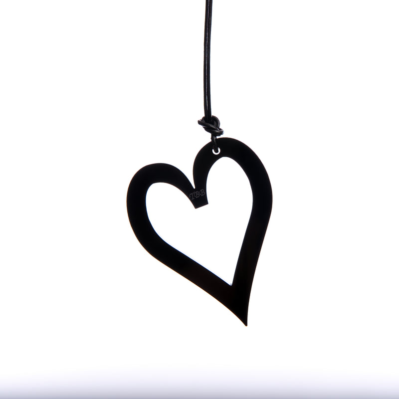 Small Black Heart Necklace