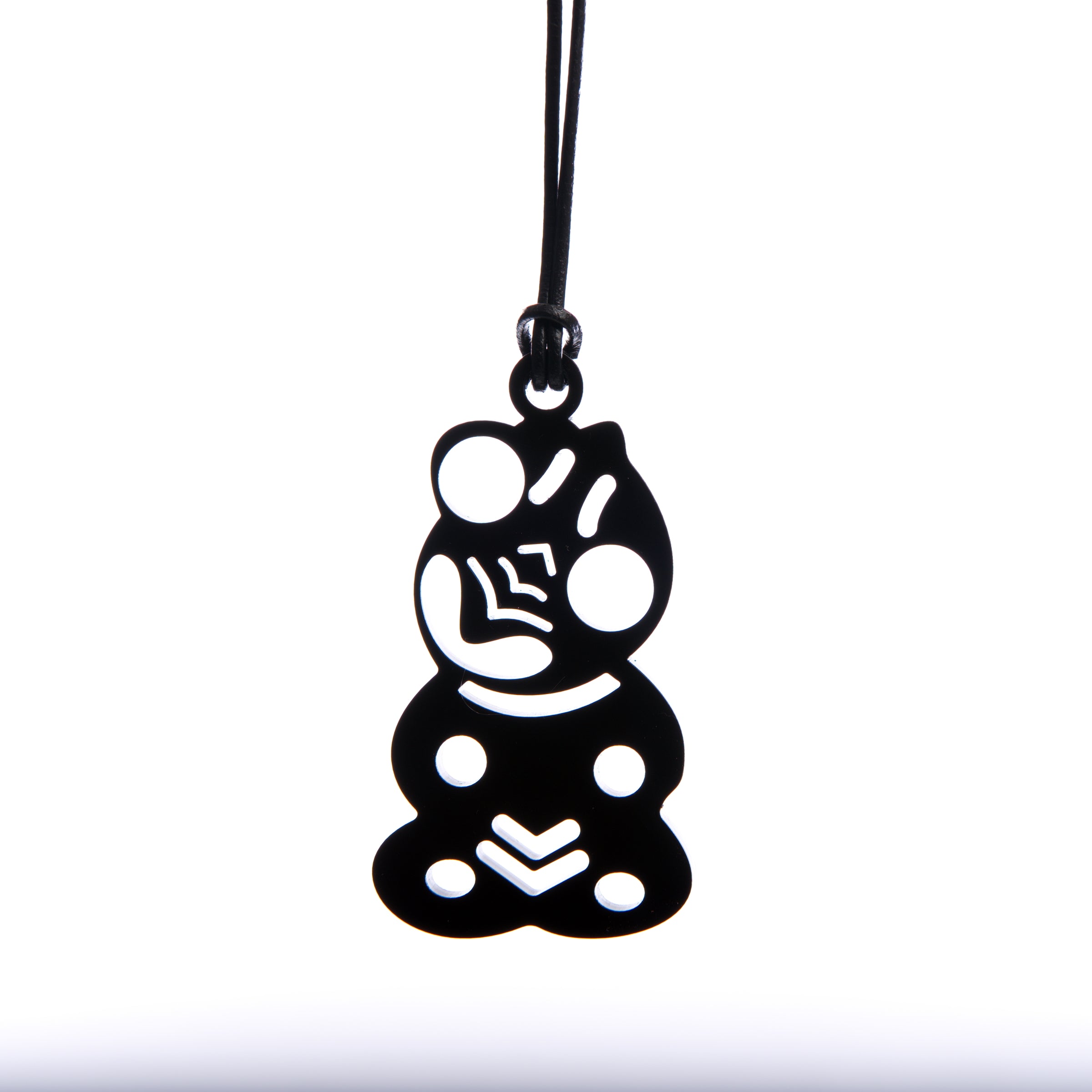 Large Black Tiki Necklace