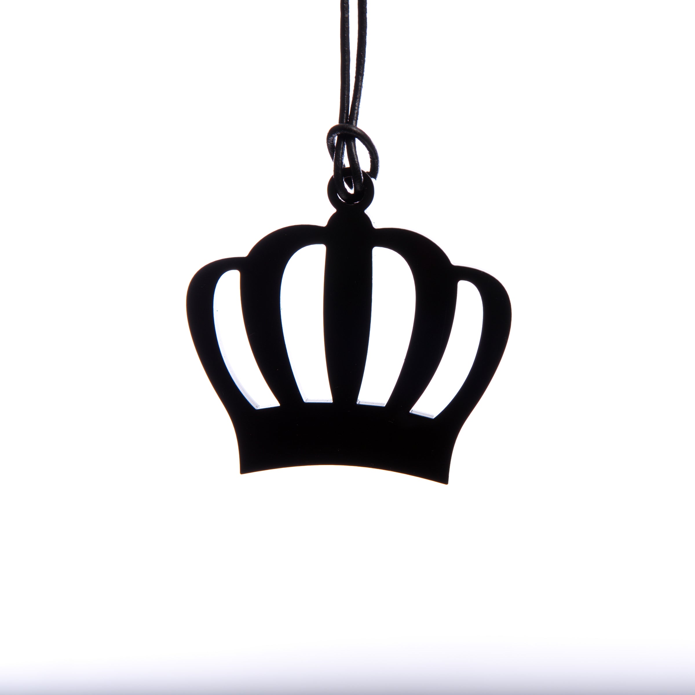 Large Black Crown Necklace