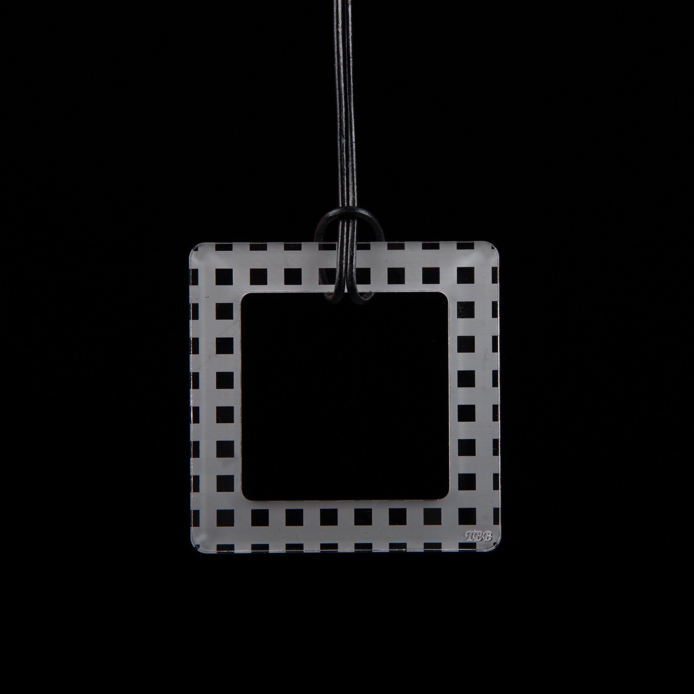 Large Chequered Square Necklace
