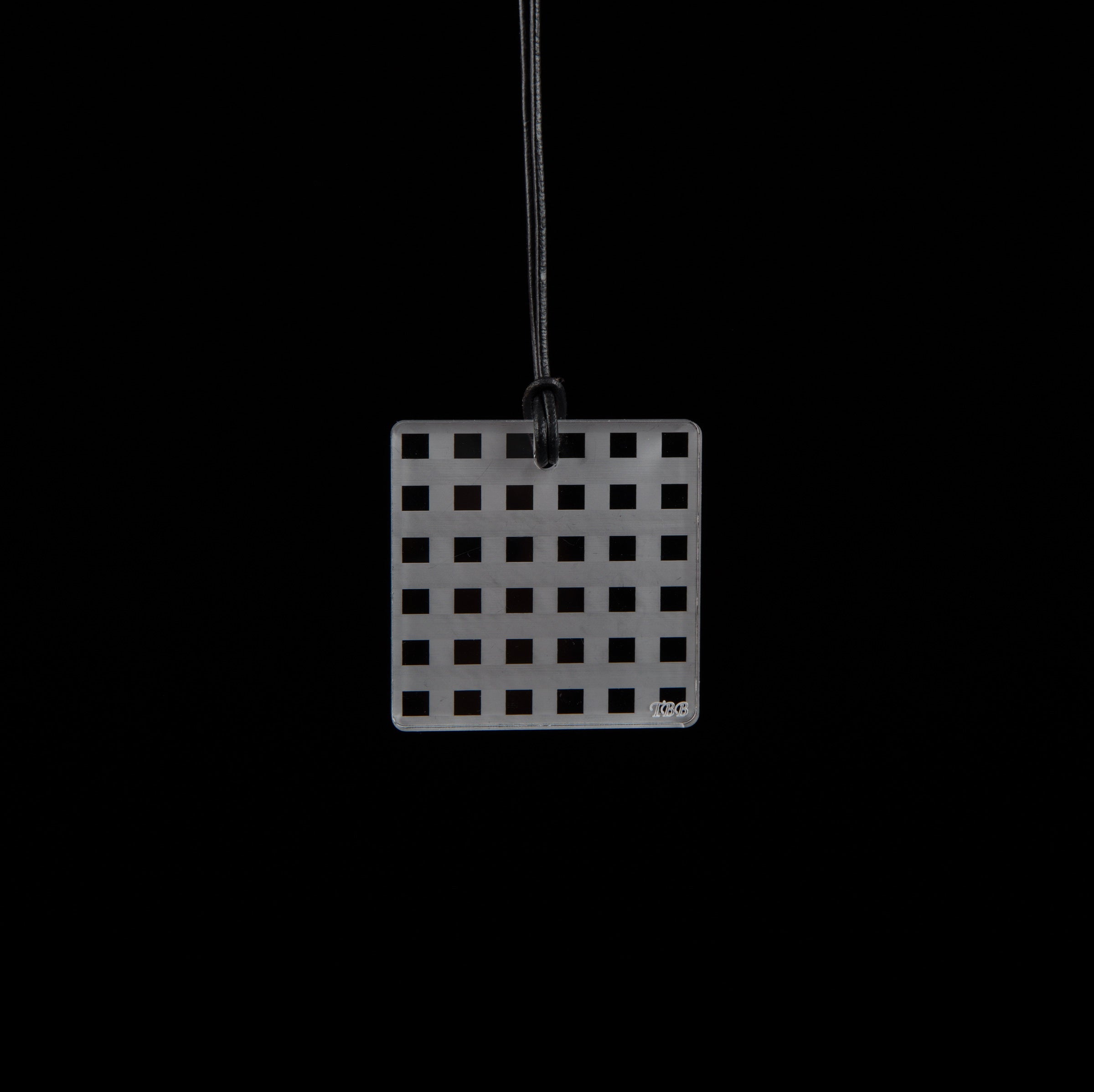 Small Chequered Square Necklace