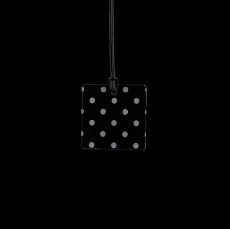 Small Clear Polka Dot Square Necklace