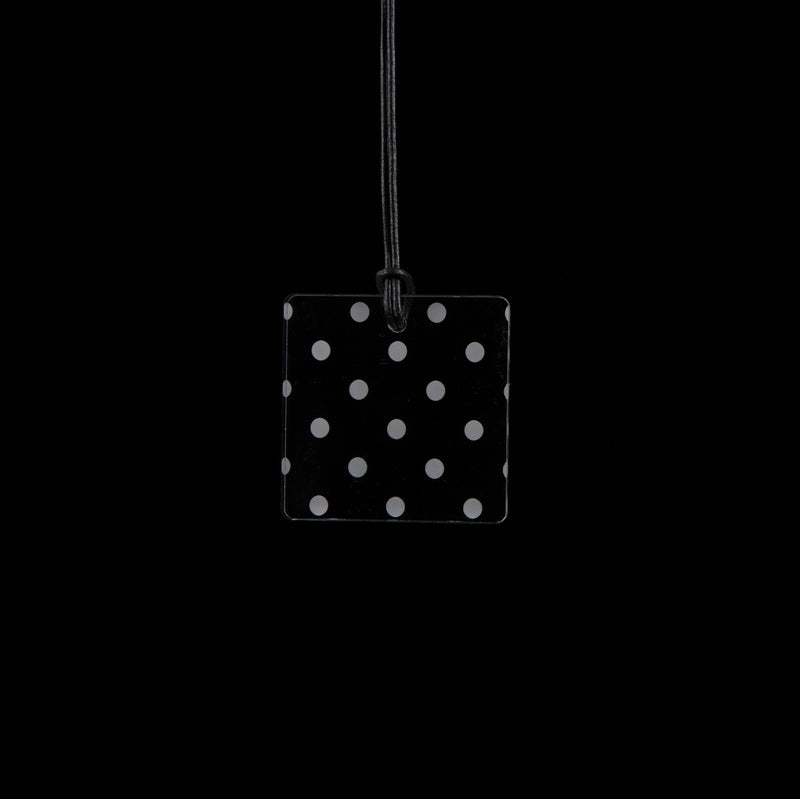 Small Clear Polka Dot Square Necklace