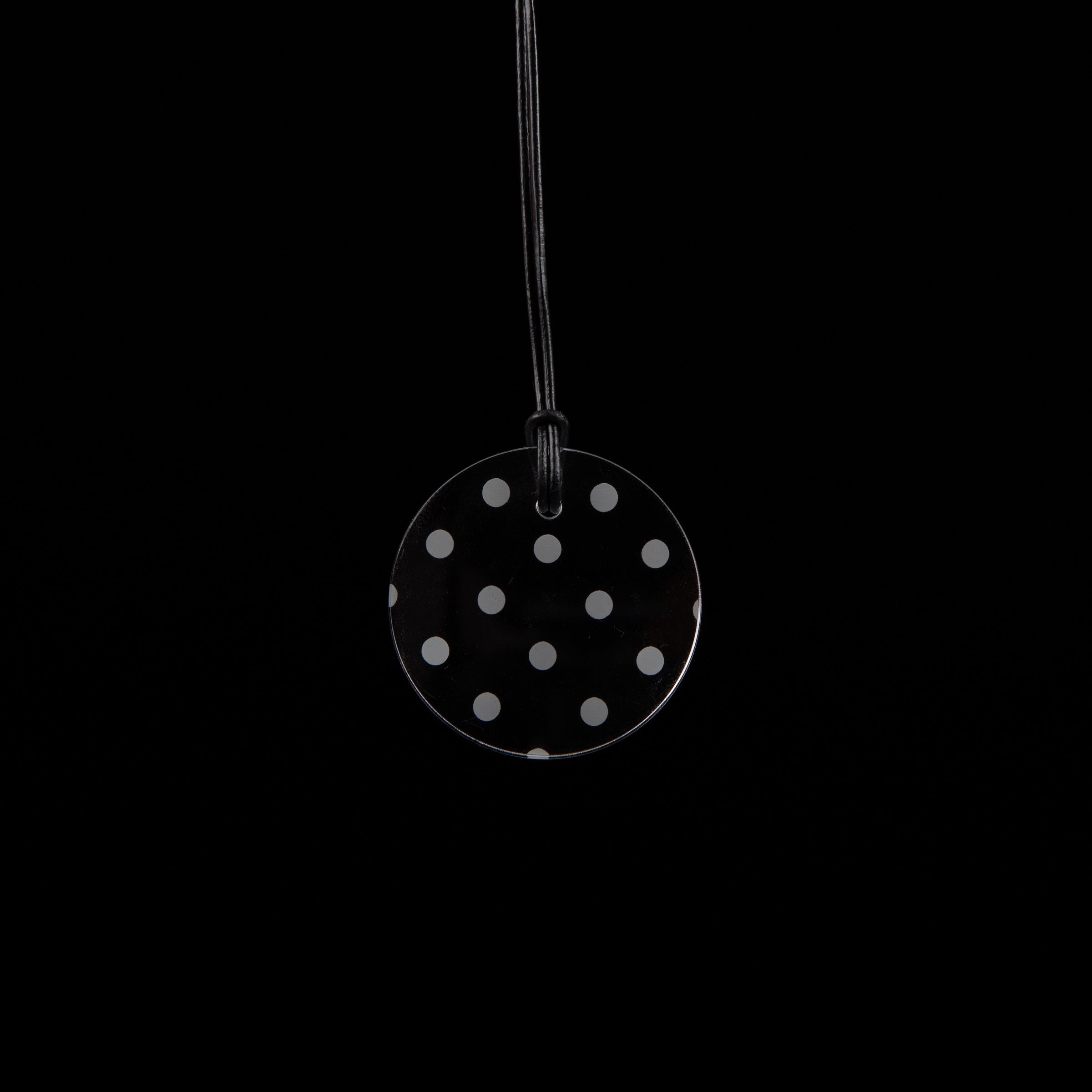 Small Clear Polka Dot Circle Necklace