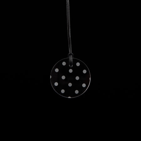 Small Clear Polka Dot Circle Necklace