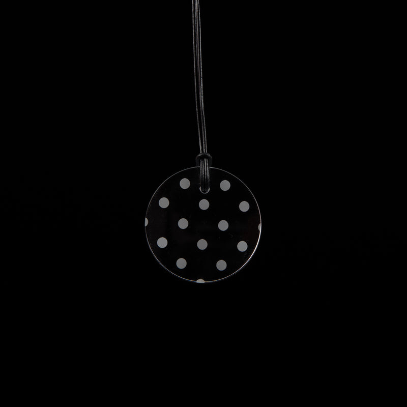 Small Clear Polka Dot Circle Necklace