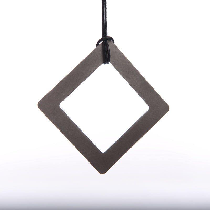 Large Stainless Steel Square Necklace