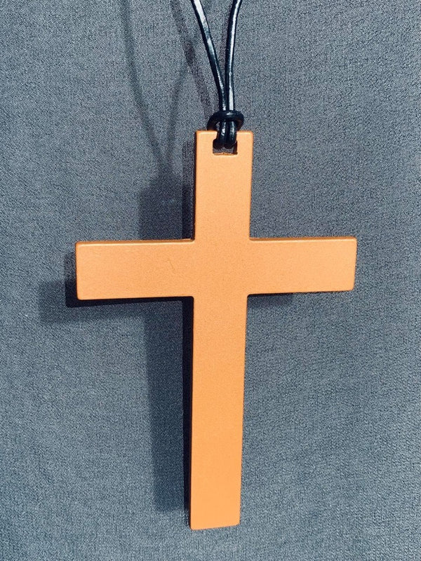 Small Rose Gold Cross Necklace