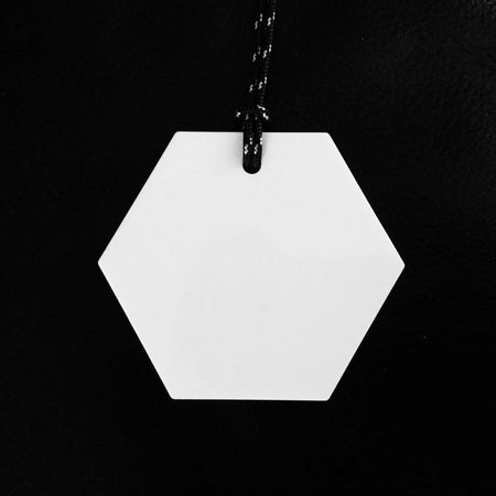 Black & White Perspex Hexagon Necklace