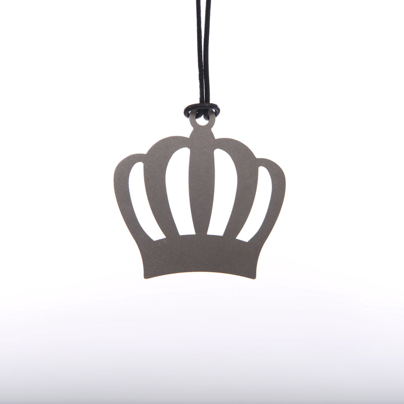 Silver Stainless Steel Crown Necklace
