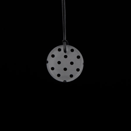 Small Frosted Polka Dot Circle Necklace