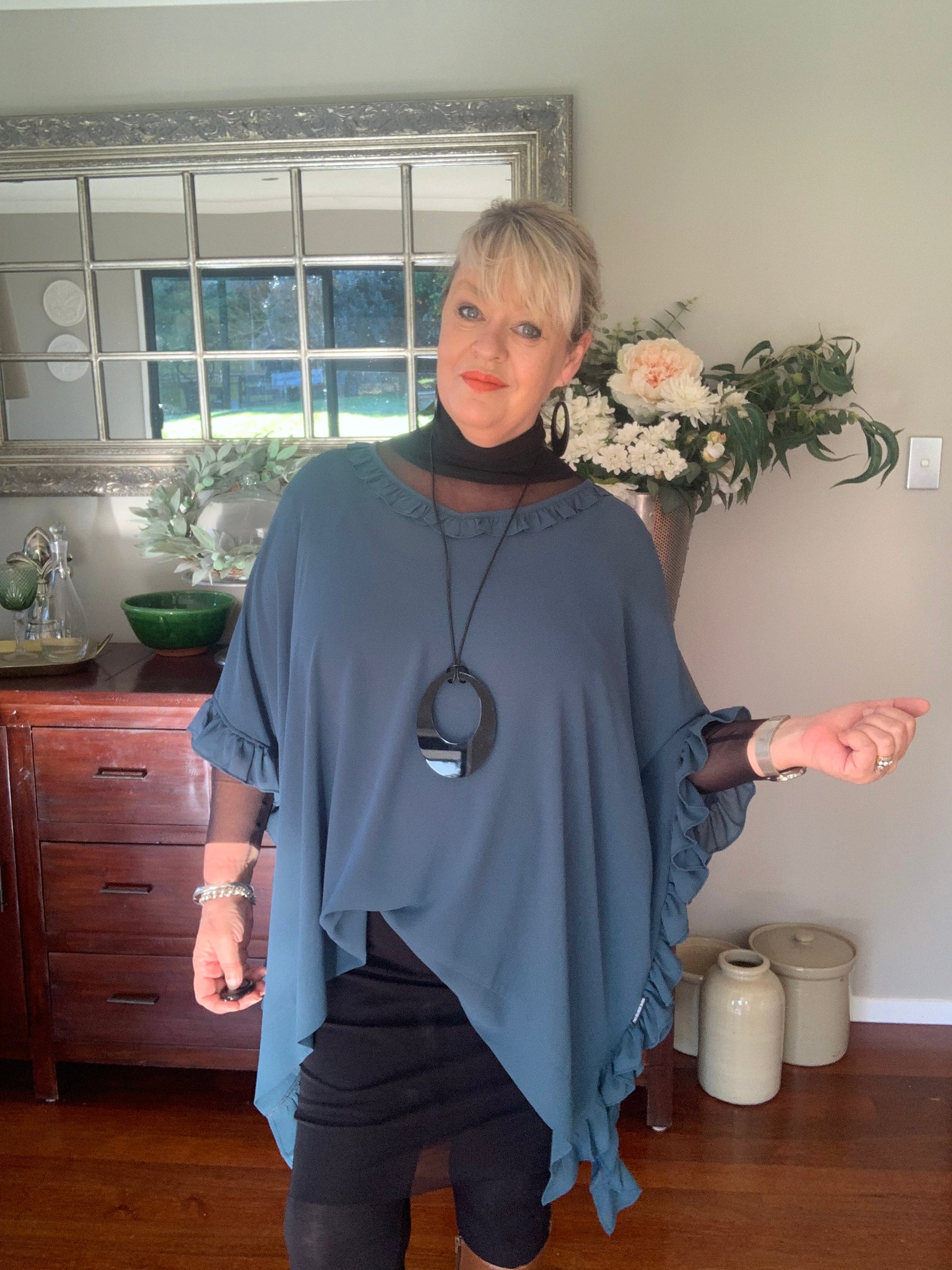 Florence Ruffle Side Top, 2 Sizes, 7 Colour Options