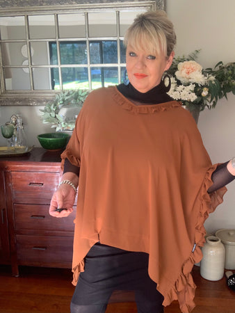 Florence Ruffle Side Top, 2 Sizes, 7 Colour Options