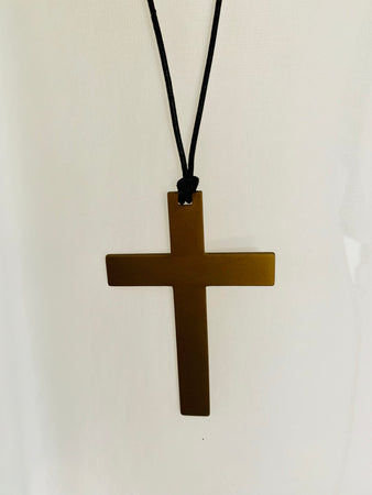 Small Bronze Cross Necklace