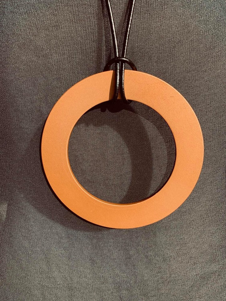 Large Rose Gold Circle Necklace