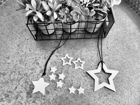 Large White Open Star Necklace