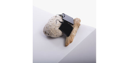 Black Solid Square Earrings