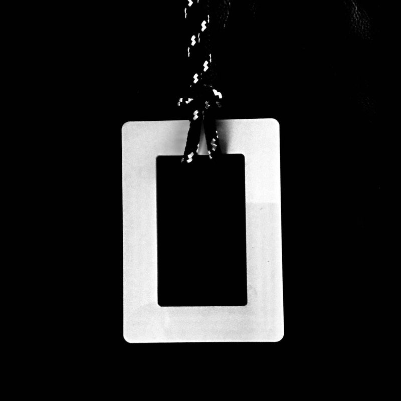 Large Black & White Rectangle Necklace