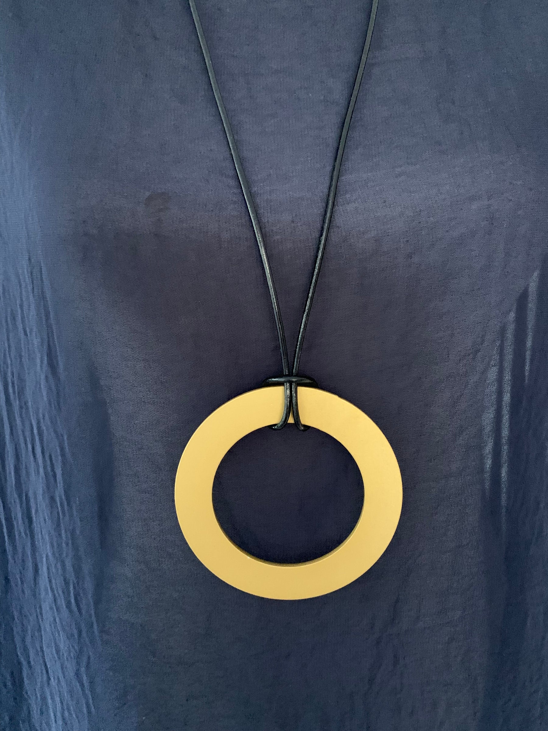 Large Gold Circle Necklace