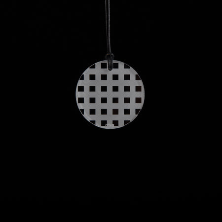 Small Chequered Circle Necklace
