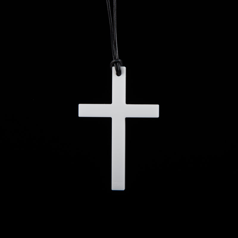 Small White Cross Necklace