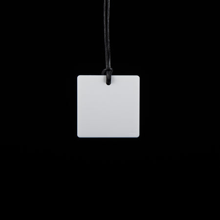 Small White Square Necklace