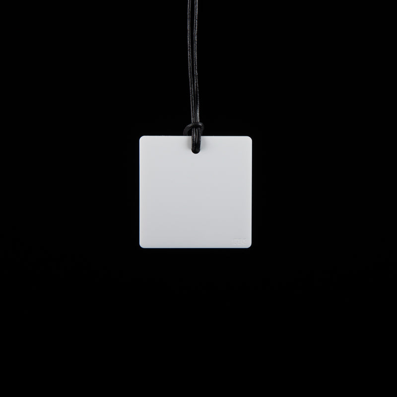 Small White Square Necklace