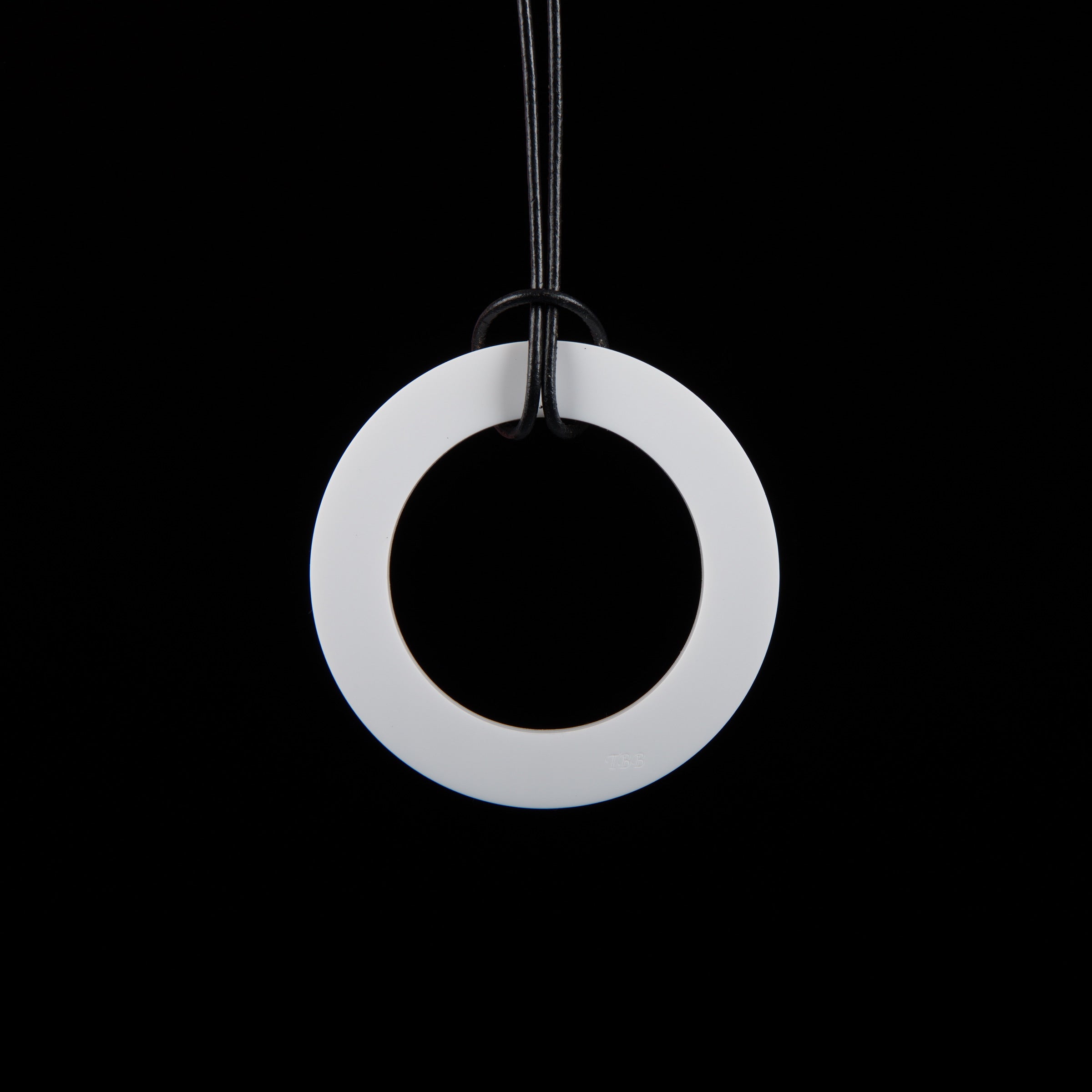 Large White Circle Necklace