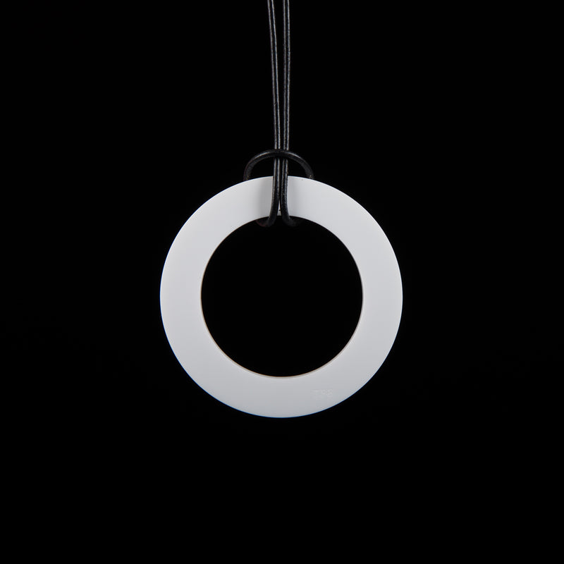 Large White Circle Necklace