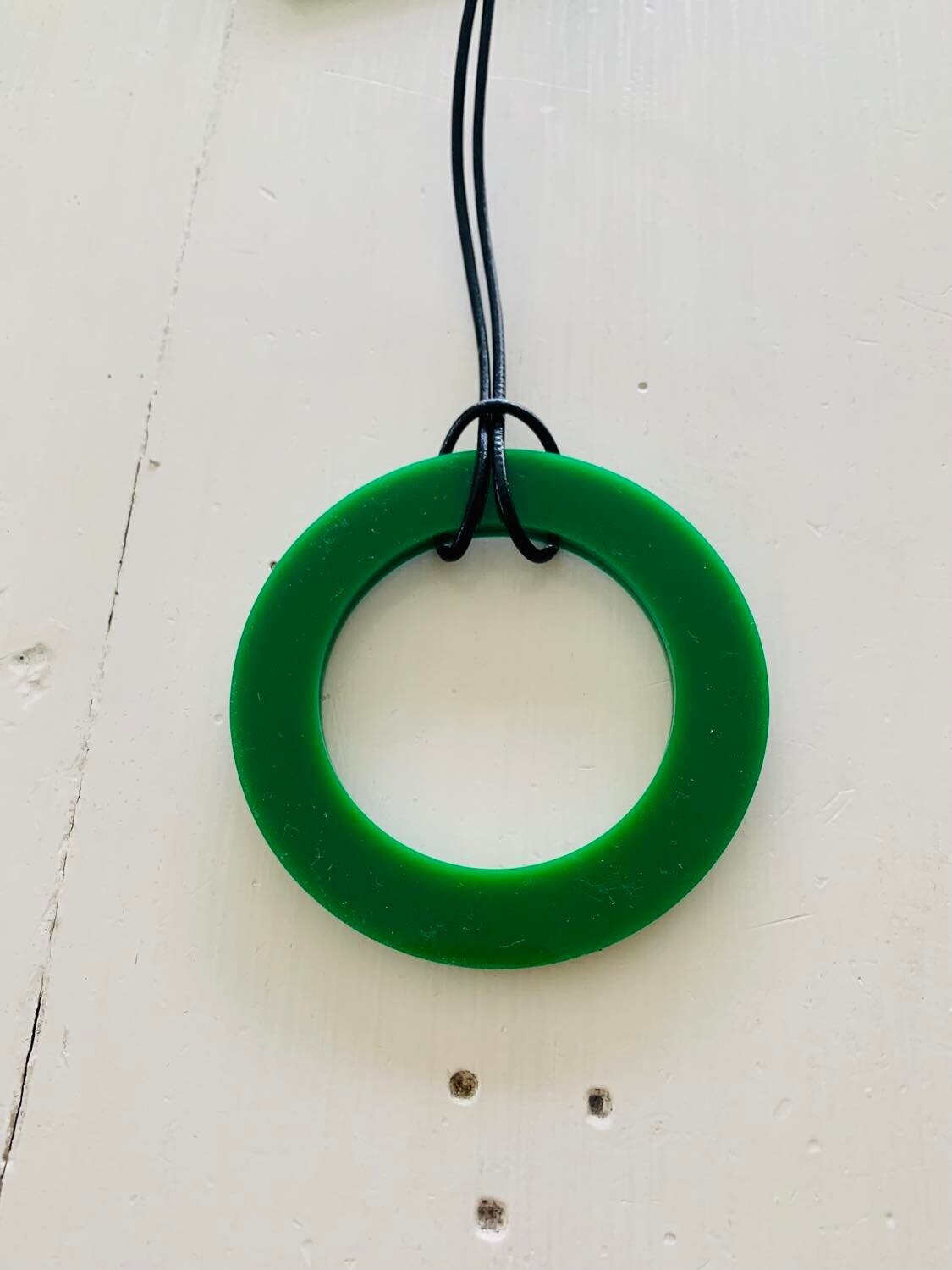 Large Green Circle Necklace