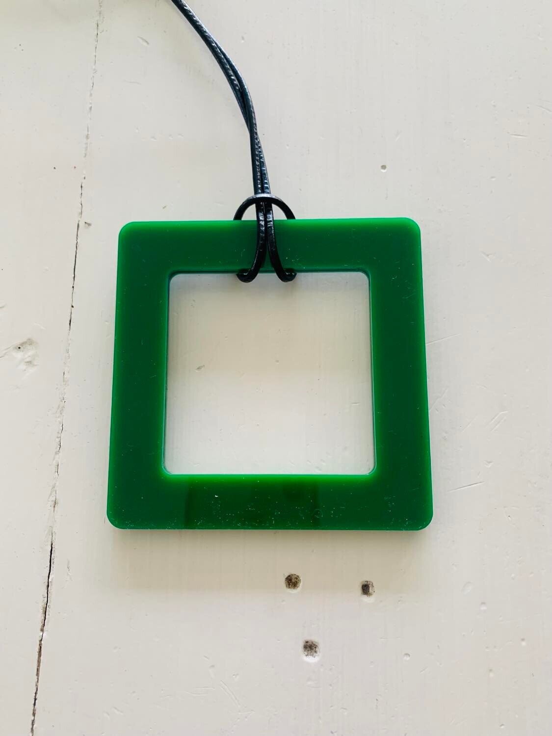 Large Green Square Necklace